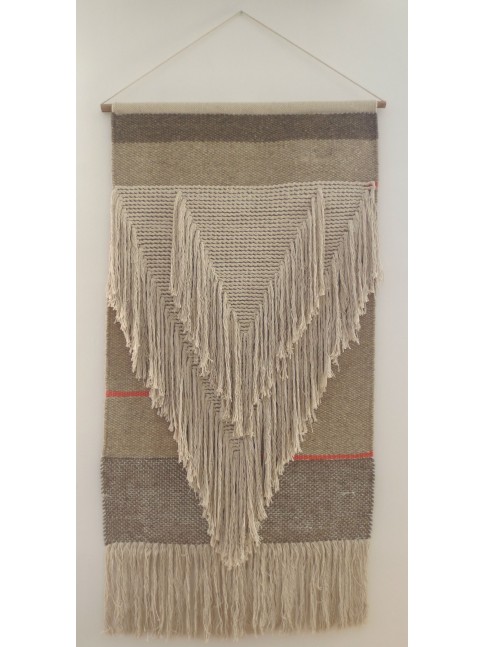 Tapis mural Vic Varanassi Freeform Weaving laine et coton esprit scandinave